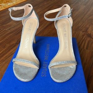Stuart Weitzman, Nudistsong, Silver, EU 37.5, US 7